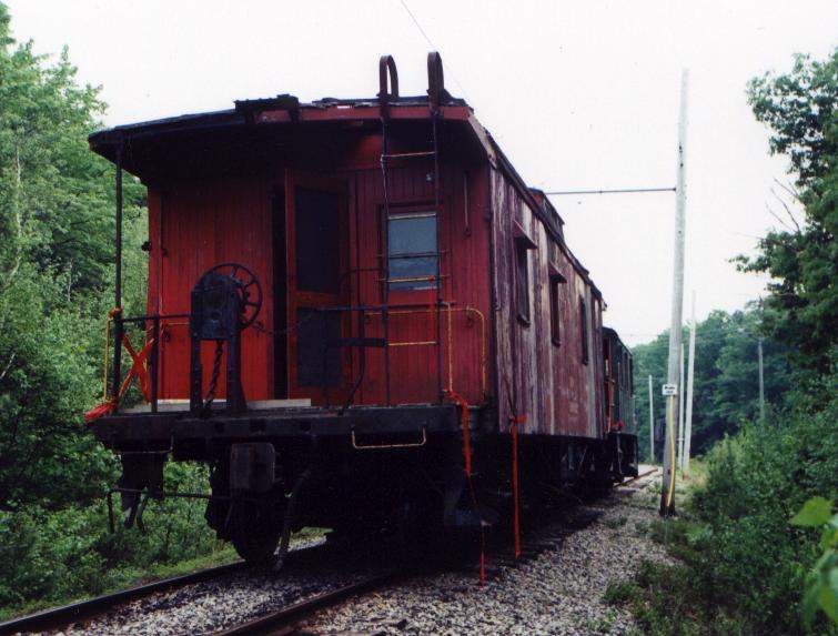Photo of A B&M wooden Caboose at the Seashore Trolley Museum