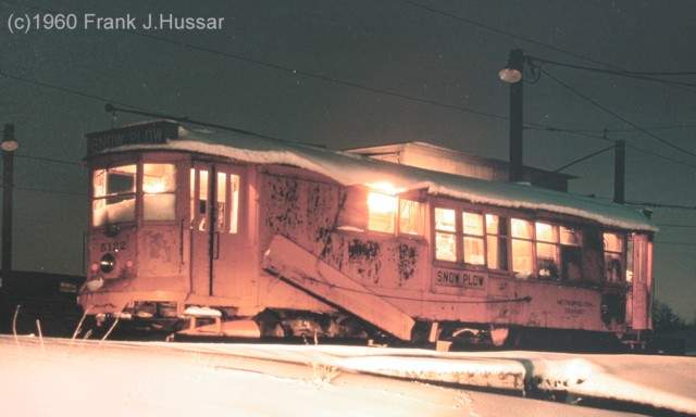 Photo of MTA Snowplow, winter 1960