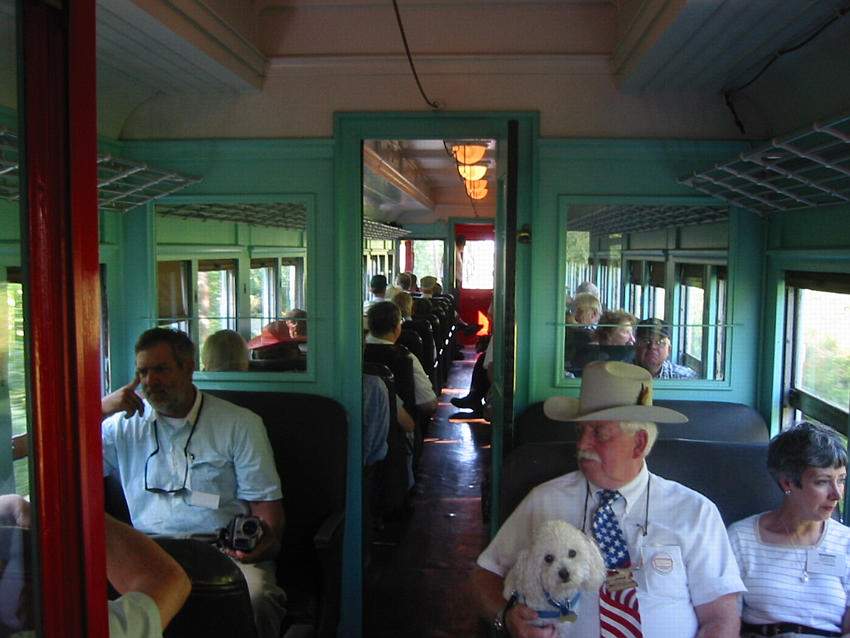 Photo of The interior of CA&E #434 on it's first offical run as a restored car