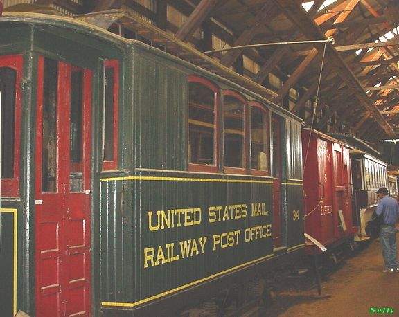 Photo of US Mail Railway Post Office trolley