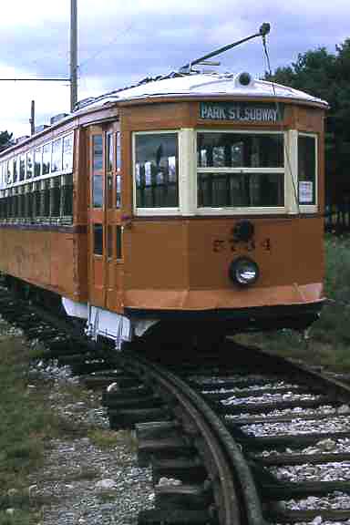Photo of Boston Trolley 5734 at Seashore Trolley Museum view 2