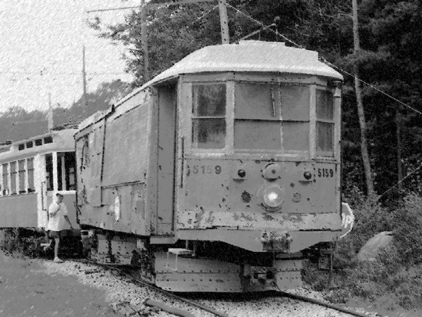 Photo of Boston Type 3 Snowplow from the MTA now at the Seashore Trolley Museum