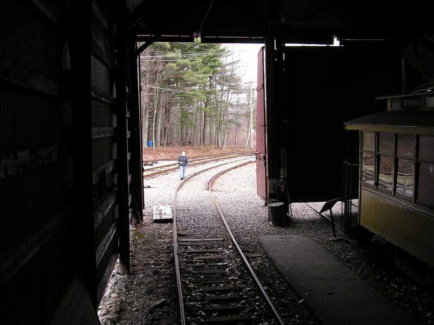 Photo of Empty track behind locomotive #300 / C,A&E 434