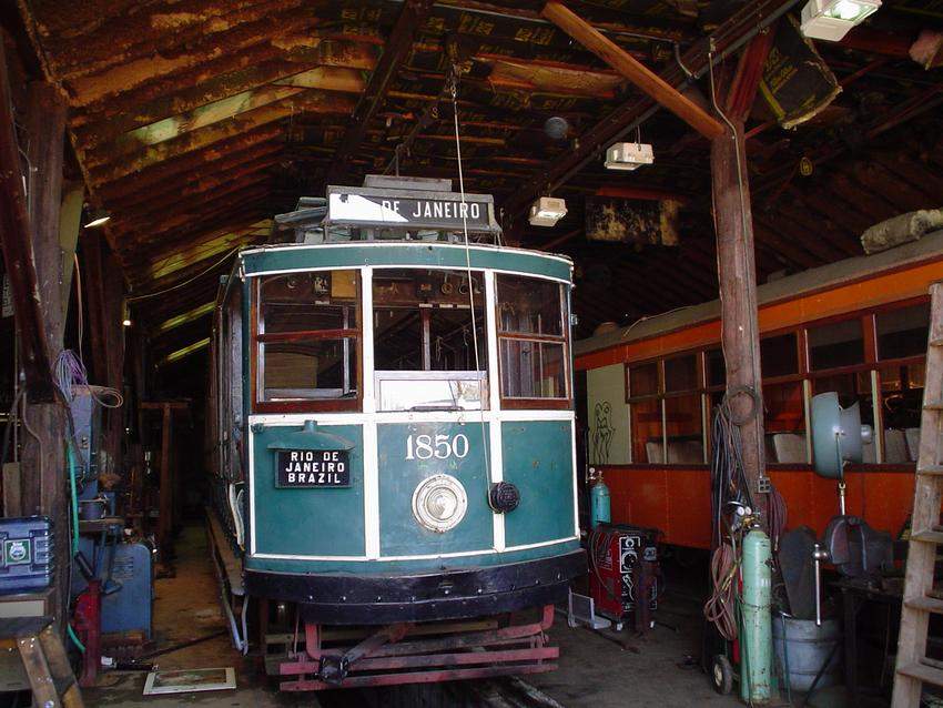 Photo of Car 1850 at the Connecticut Trolley Museum's Shop