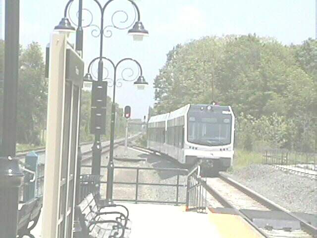Photo of Northbound train just about to enter mainline track