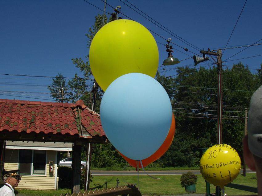 Photo of Balloons up for # 4's birthday