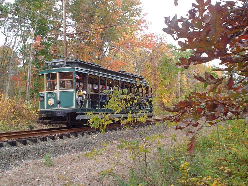 Photo of Car 1850 charging through the leaves..