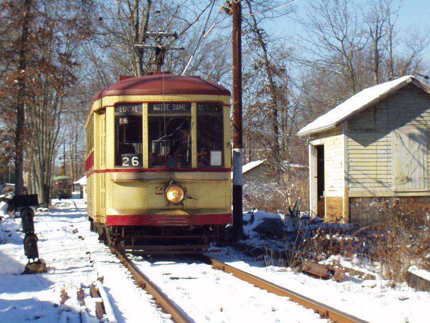 Photo of Car #2600 going down the main line for a morning commute.