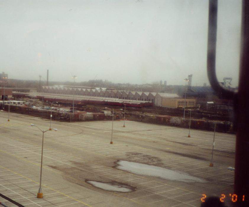 Photo of Corona Yard from the railfan window