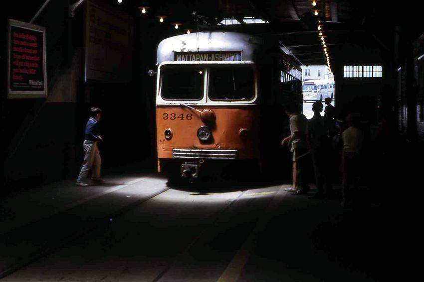 Photo of PCC 3346 @ Mattapan Station June 1970