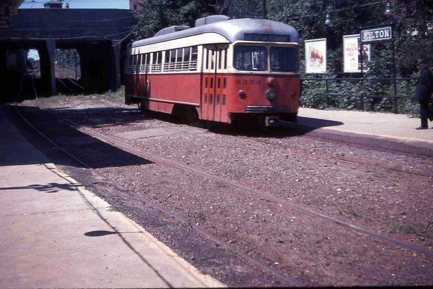 Photo of Dallas PCC 3334 at Milton Station July_1968