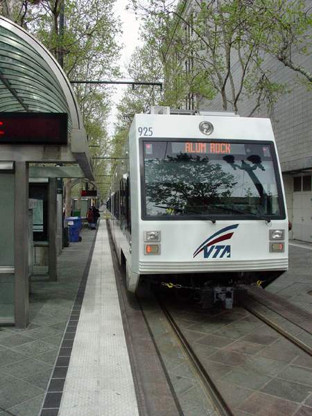Photo of Lt. rail in downtown San Jose