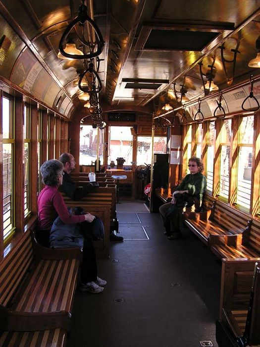 Photo of Interior of Charlotte Trolley