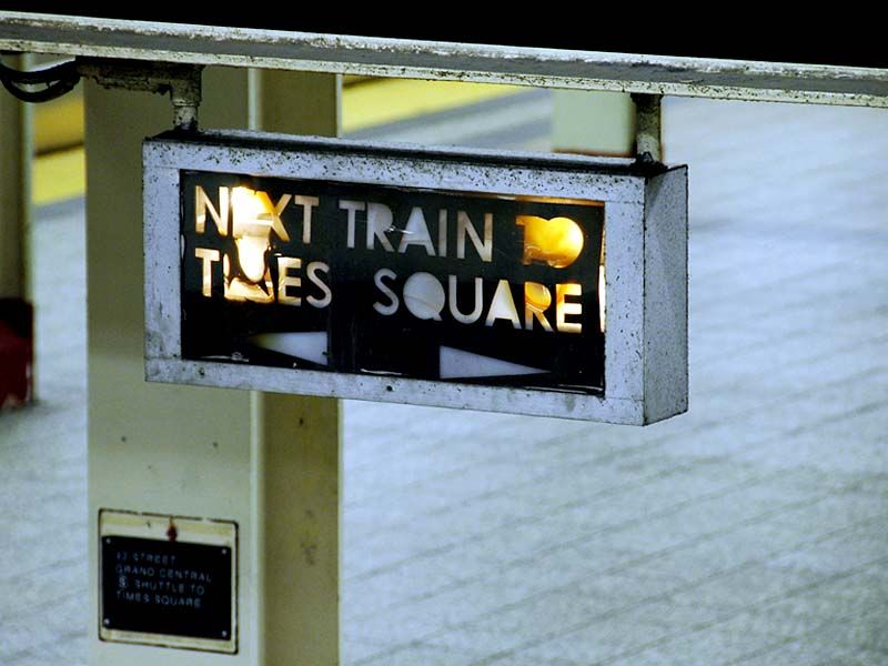 Photo of Subway Station Sign