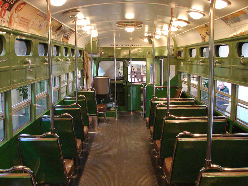 Photo of Interior - Former PTC Trolley on Exhibit at SEPTA Headquarters