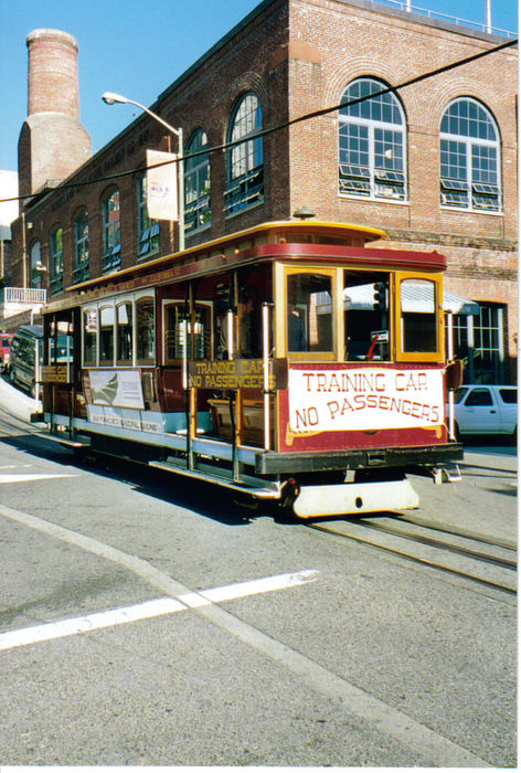 Photo of The only empty cable car in San Francisco.