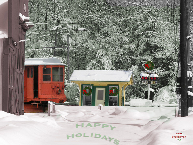 Photo of Seashore Trolley Museum in the Snow