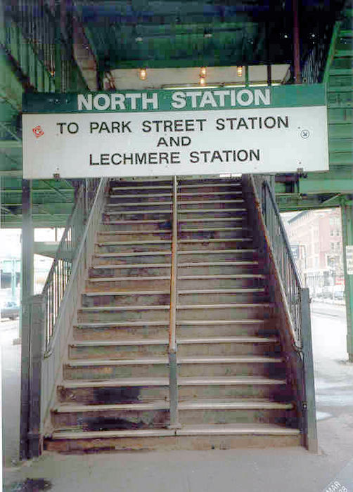 Photo of Stairs to Green Line Trolleys at North Station, Boston