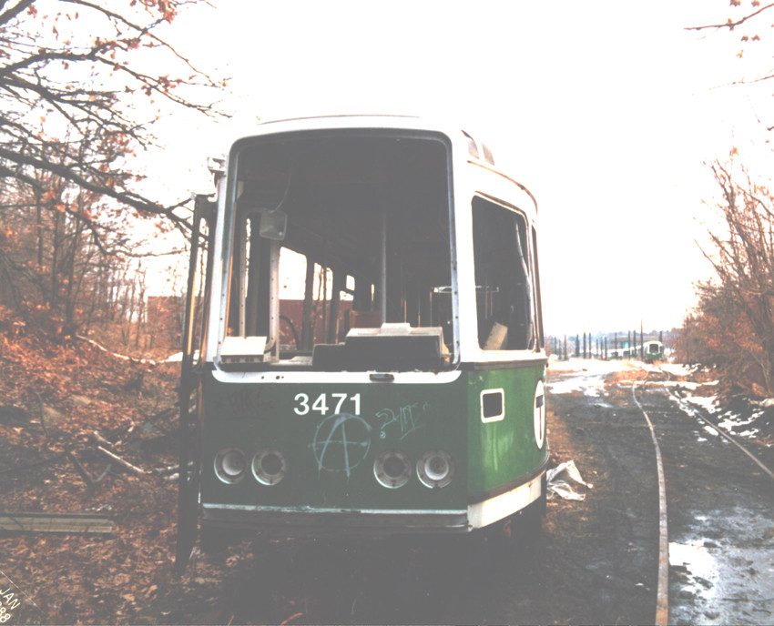 Photo of MBTA Boeing-Vertol LRV on the Riverside Dead Line in 1988