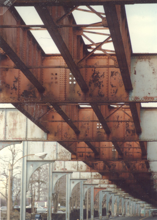 Photo of Orange Line Elevated Underside in 1988