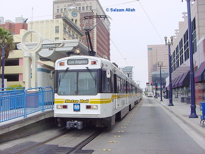 Photo of LACMTA Blue Line light rail transit system Long Beach California USA