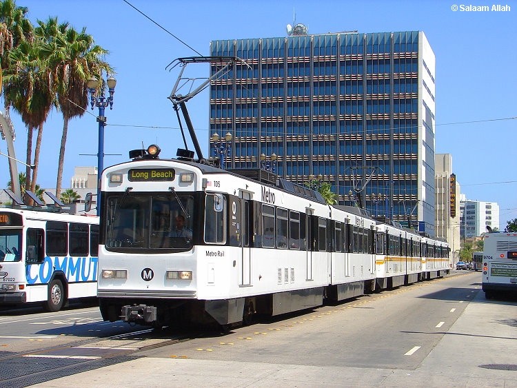 Photo of LACMTA Blue Line light rail transit system Los Angeles County Ca.