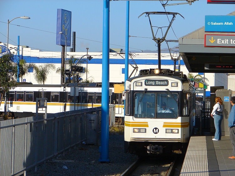 Photo of LACMTA Blue Line light rail transit system Los Angeles County Ca