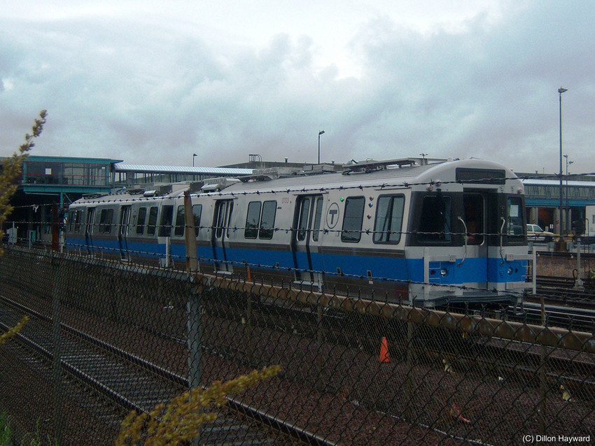 Photo of Side View of the Blue Line Cars
