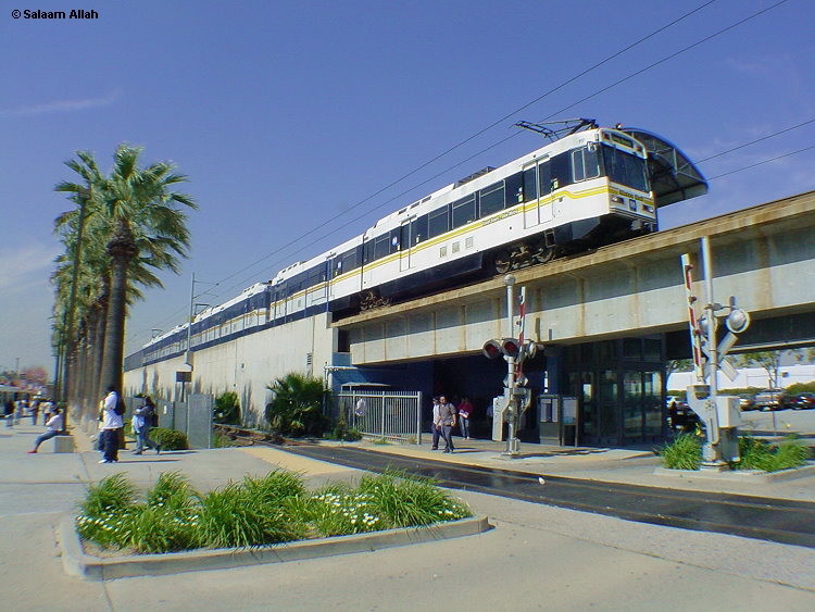 Photo of LACMTA Blue Line light rail transit system Los Angeles County Ca