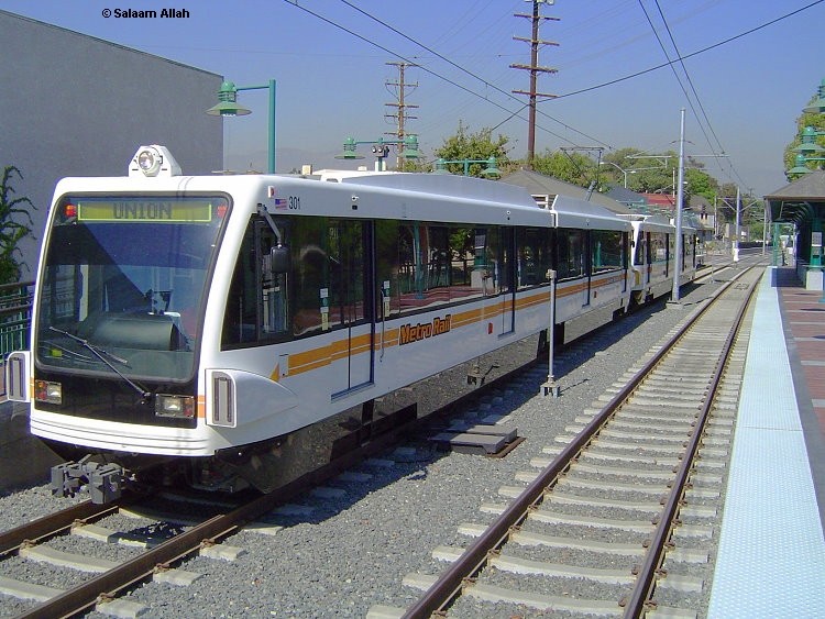 Photo of LACMTA Gold Line light rail transit system Los Angeles County Ca