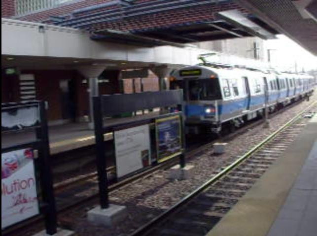 Photo of MBTA Blue Line 0711 Leads Train Into Wonderland