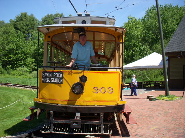Photo of Me Operating a Trolley at Seashore Trolley Museum
