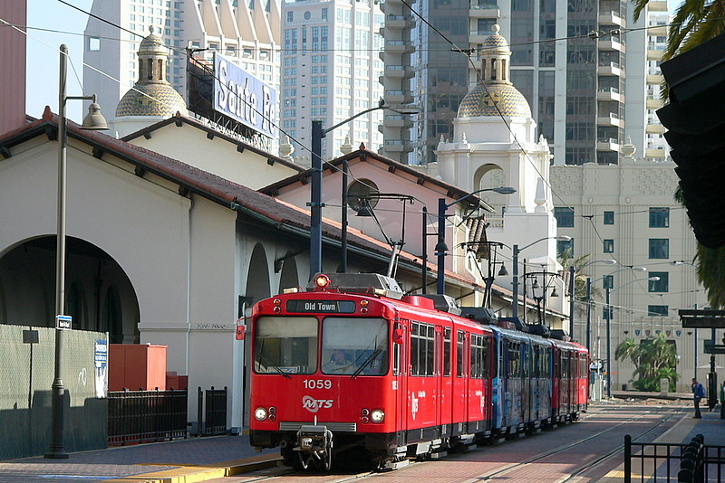 Photo of San Diego Trolley at the Santa Fe Station