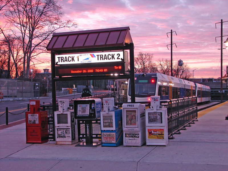 Photo of Dawn in Trenton NJ at the River LINE Station
