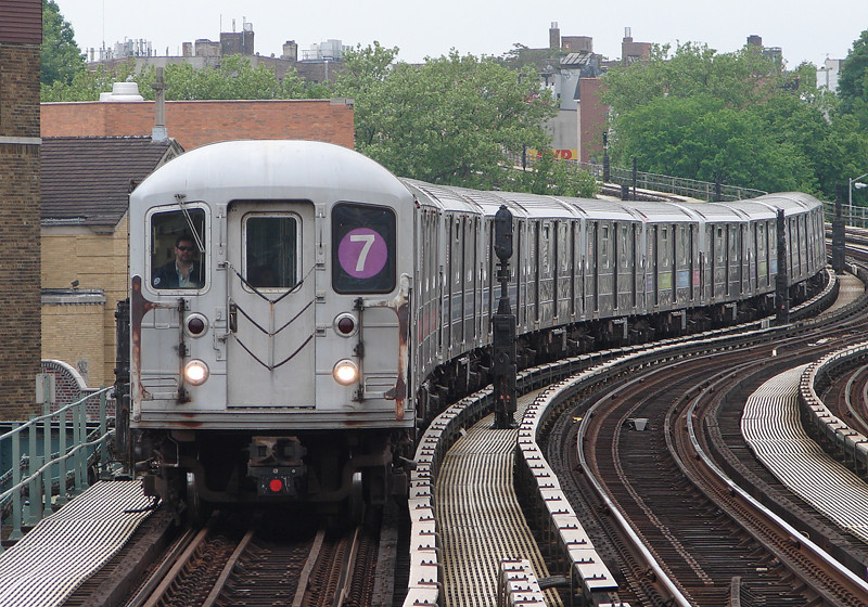 Photo of 7 Train pulling into Woodside Station - NY