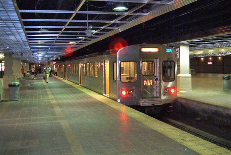 Photo of Cleveland's RTA car 306 at Tower City Station