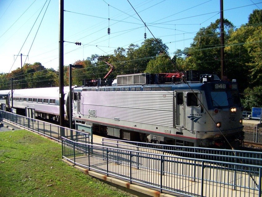 Photo of Amtrak 948 in Exton, PA.