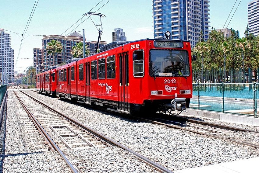Photo of San Diego Trolley near the Convention center