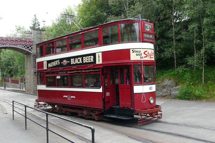 Photo of Leeds tram 180 at Crich