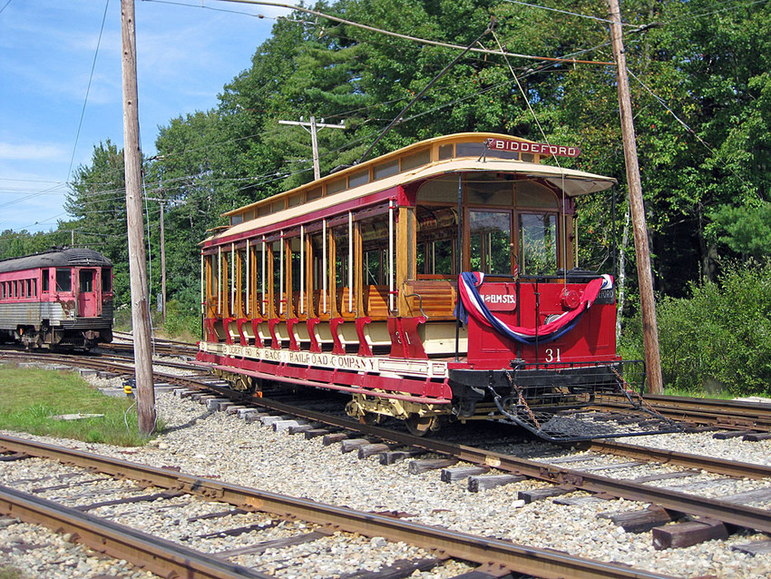 Photo of Biddeford & Saco Railroad Open Trolley 31