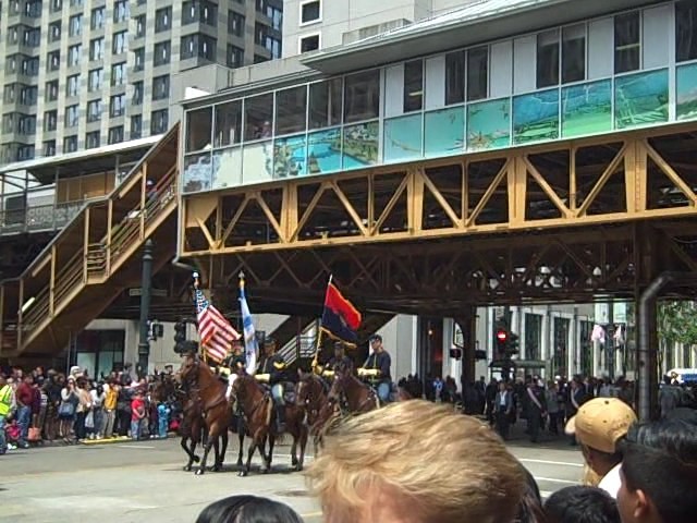 Photo of Parade Underneath State Street Sta., Chicago IL