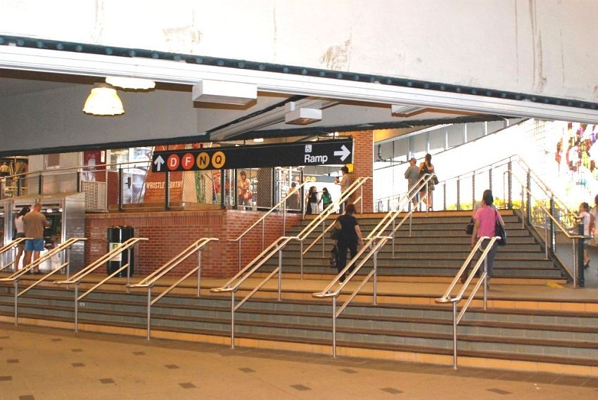 Photo of Coney Island steps to turnstiles