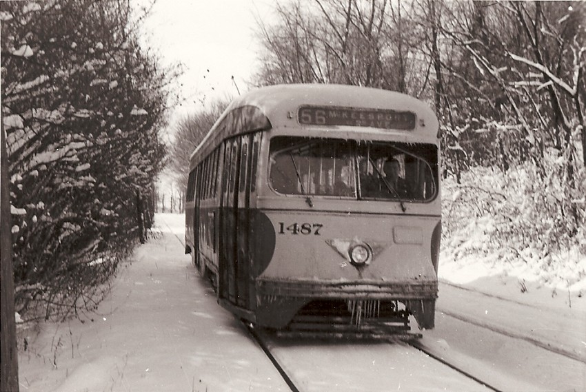 Photo of PRC 1487 on snowy Route 56