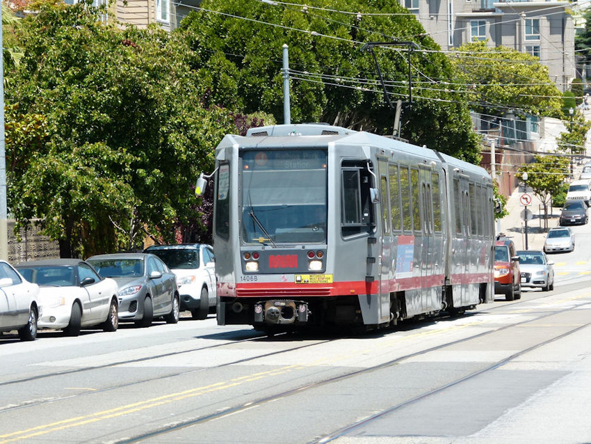 Photo of J-Line tram action