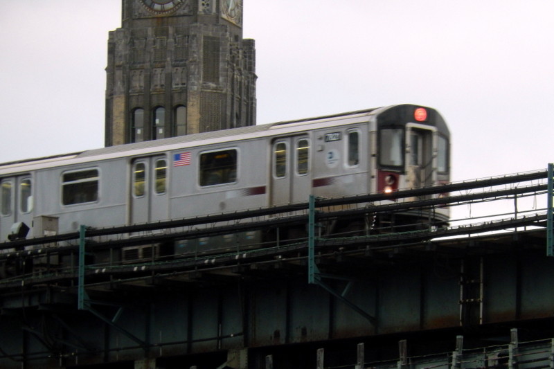 Photo of NYC Subway over Sunnyside Yard