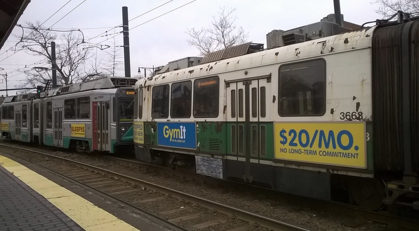 Photo of MBTA Green Line on Beacon Street