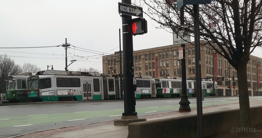 Photo of MBTA Green Line at Comm. Ave & Essex St, Boston MA