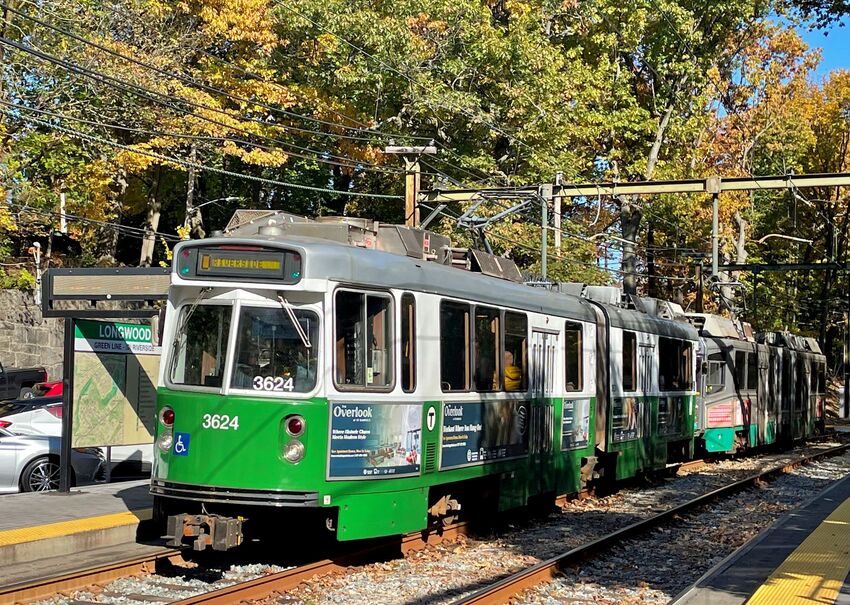 Photo of All MBTA Trolley Types captured within 10 minutes at Longwood - 1